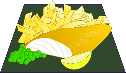 Vector illustration: fish and chips